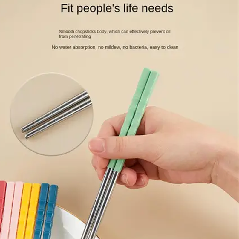 5PCS Korean Stainless Steel Chopstick Set