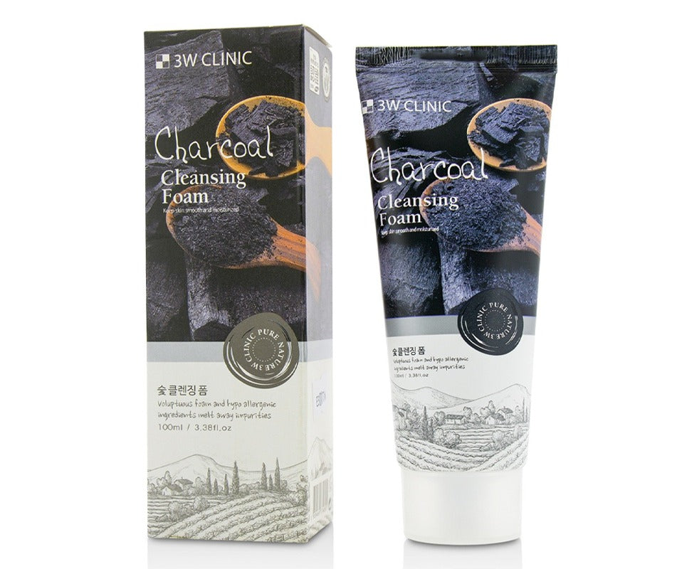 3w Clinic Charcoal Cleansing Foam 100ml - KOJA Nepal